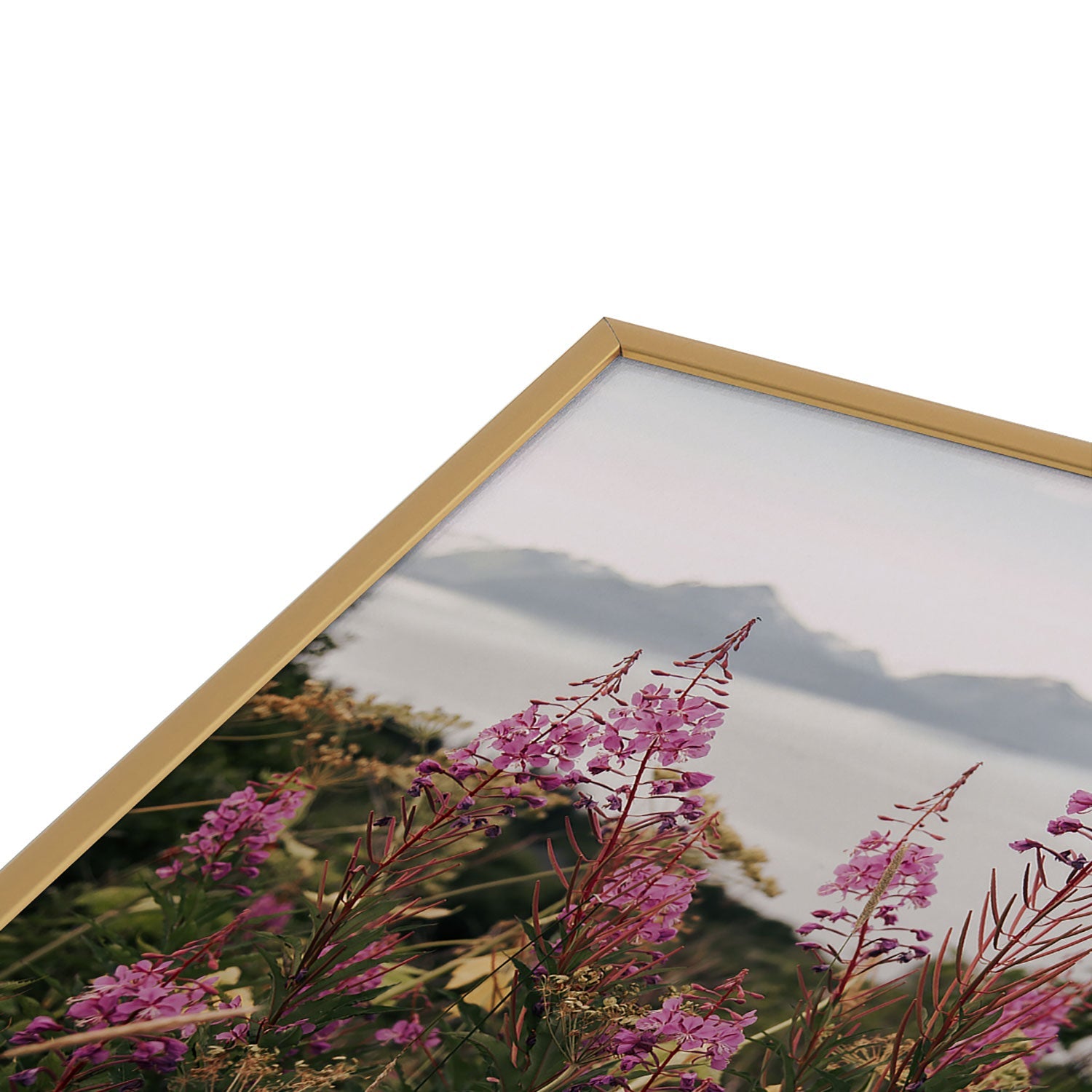 Hannah Kemp Fireweed Season Square Metal Framed Art Print