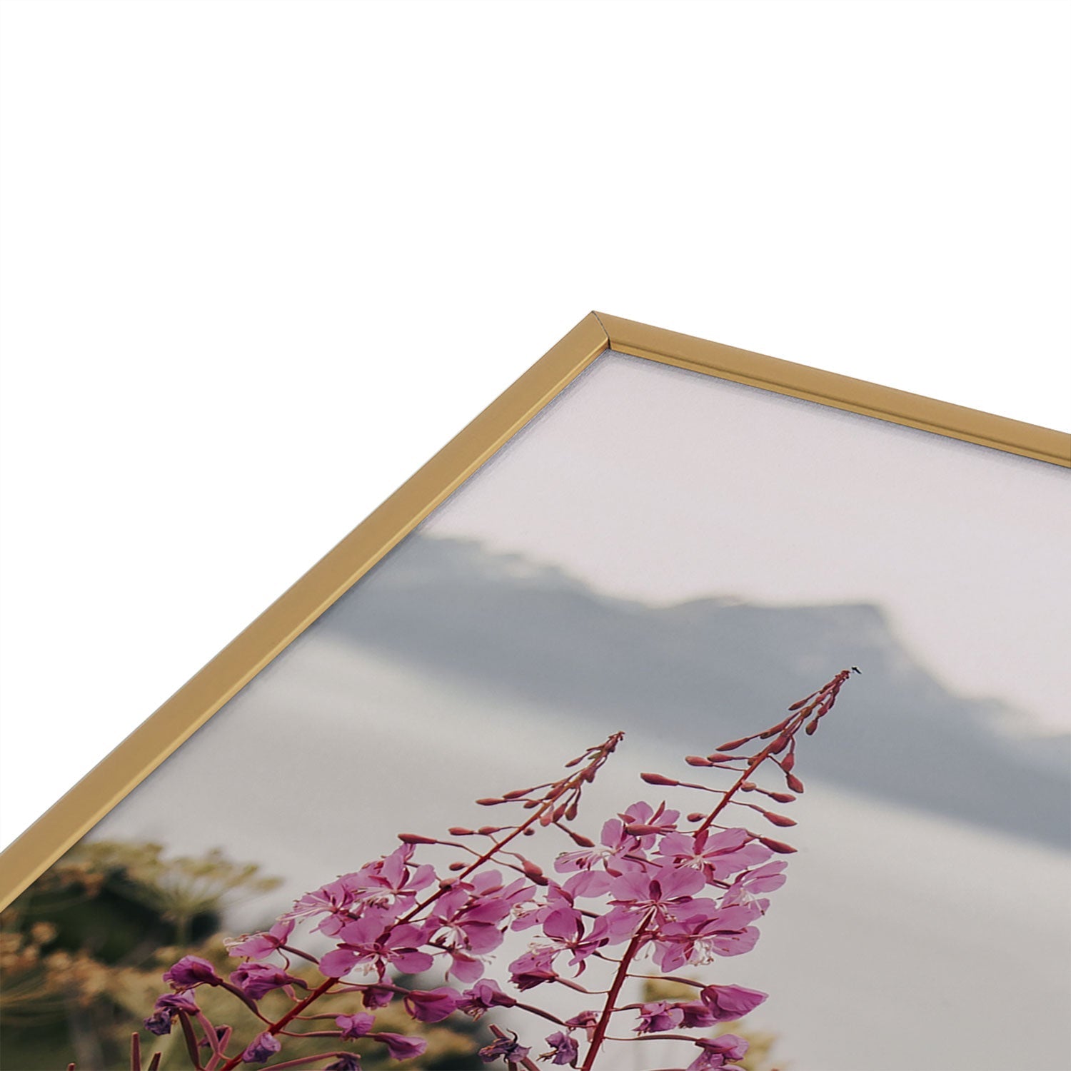 Hannah Kemp Fireweed Season Square Metal Framed Art Print
