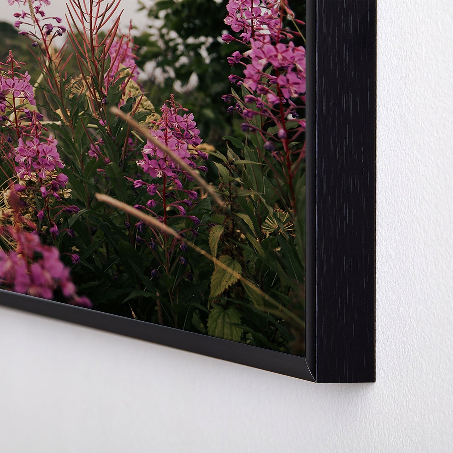 Hannah Kemp Fireweed Season Square Metal Framed Art Print