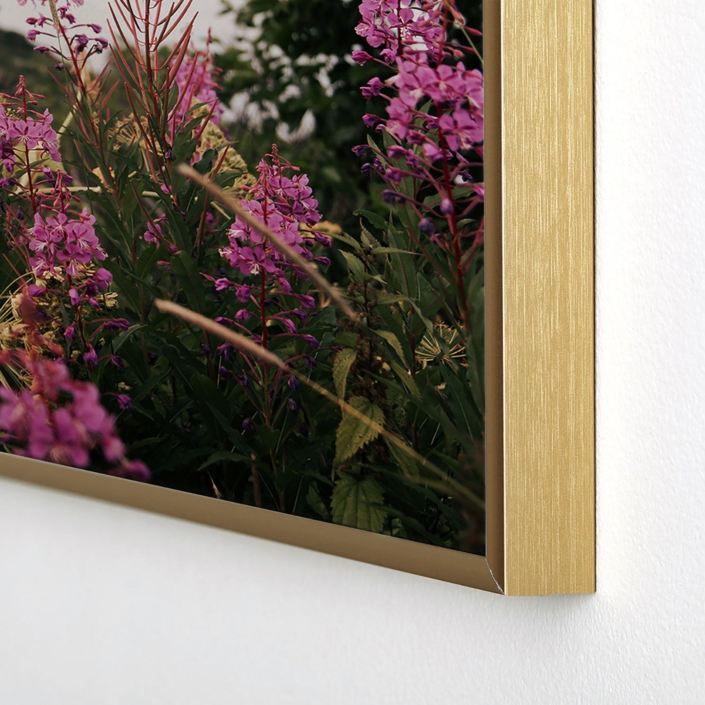 Hannah Kemp Fireweed Season Square Metal Framed Art Print