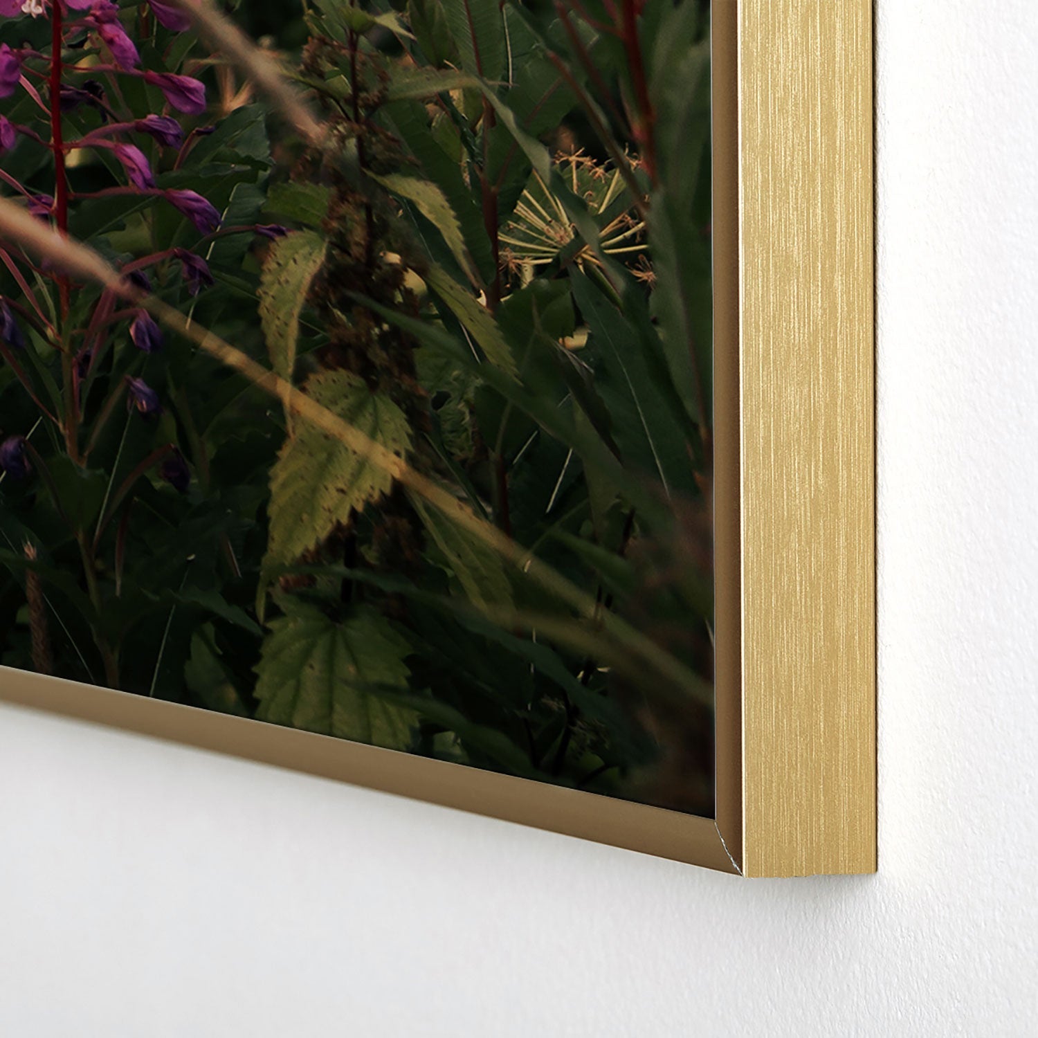 Hannah Kemp Fireweed Season Square Metal Framed Art Print