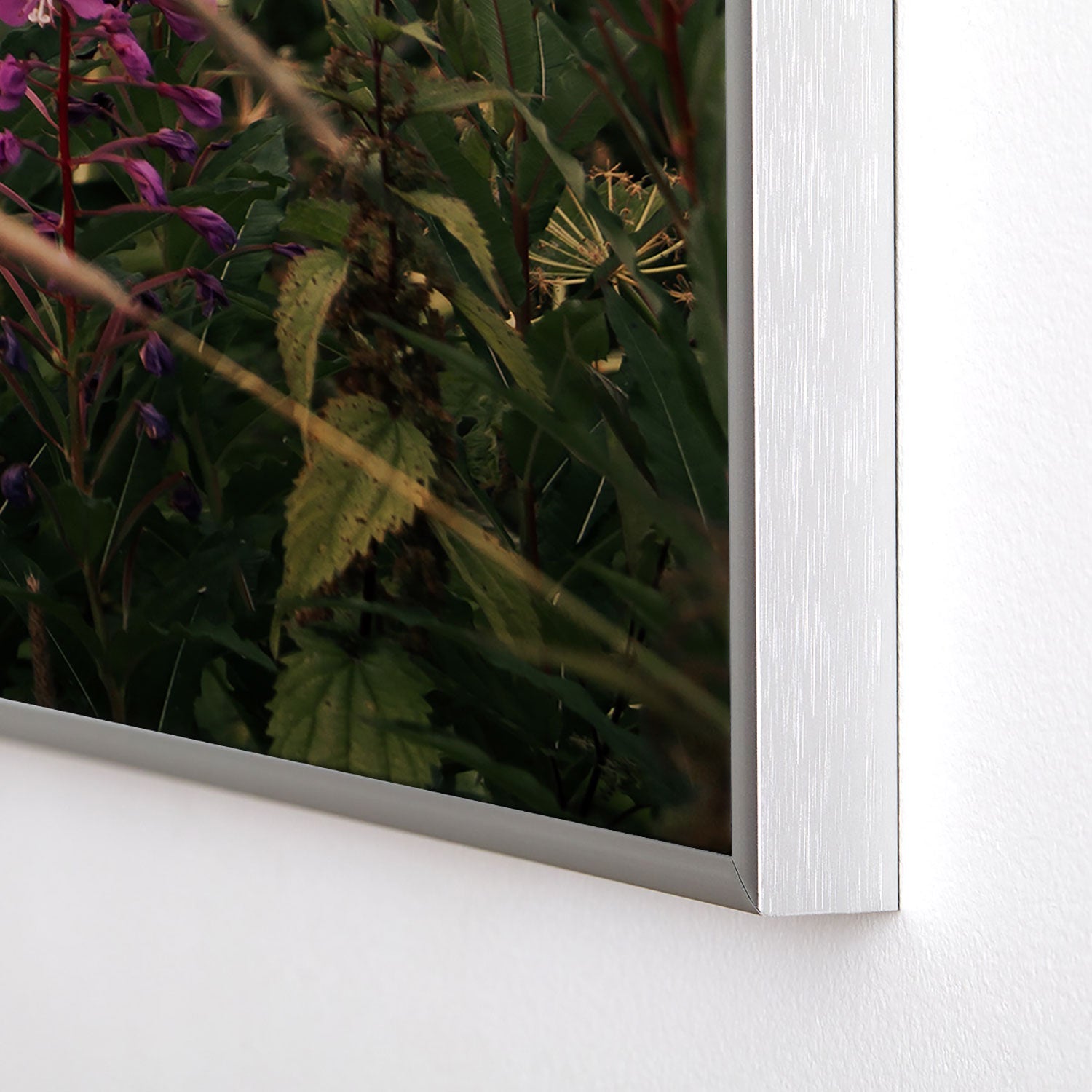 Hannah Kemp Fireweed Season Square Metal Framed Art Print