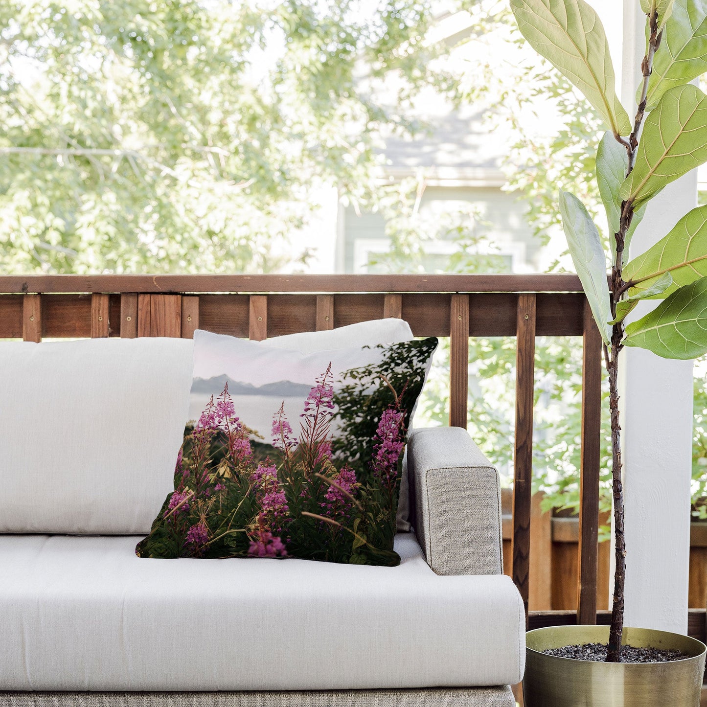 Hannah Kemp Fireweed Season Outdoor Throw Pillow