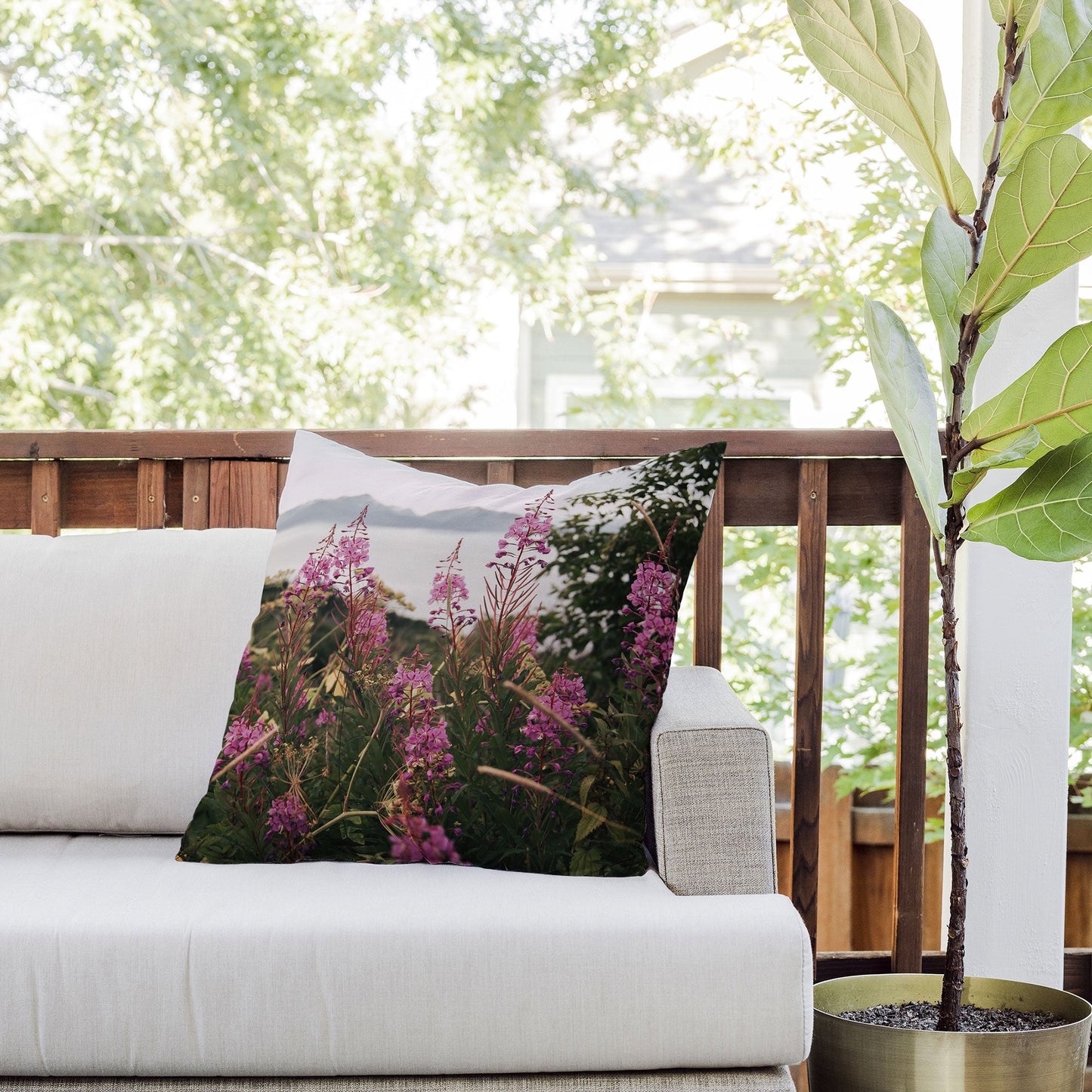 Hannah Kemp Fireweed Season Outdoor Throw Pillow