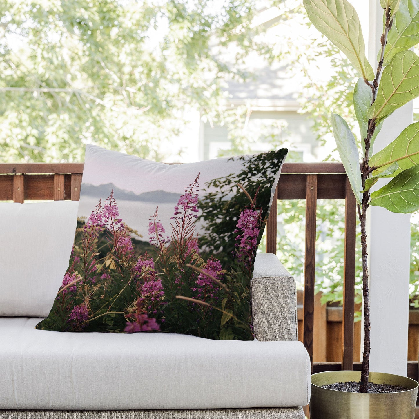 Hannah Kemp Fireweed Season Outdoor Throw Pillow