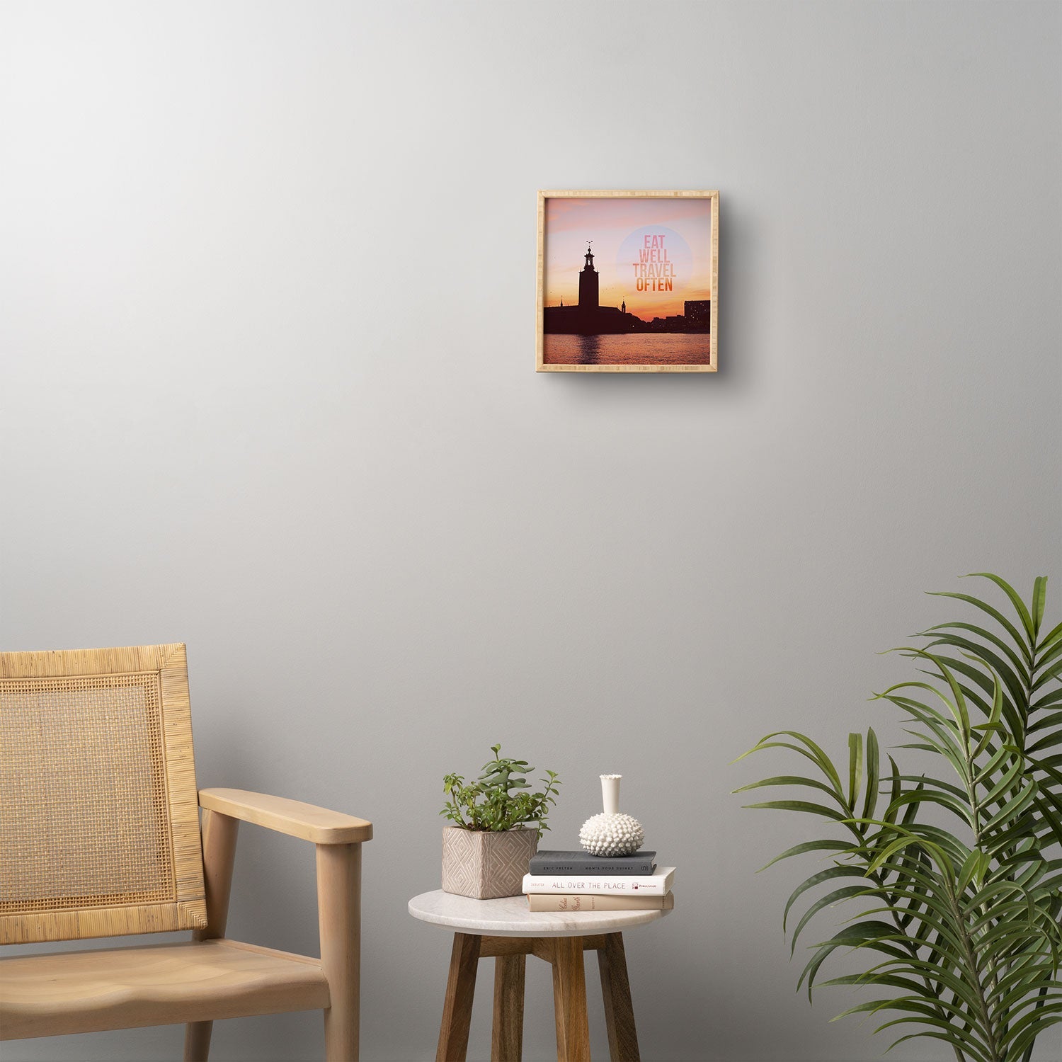 Happee Monkee Eat Well Travel Often Framed Wall Art