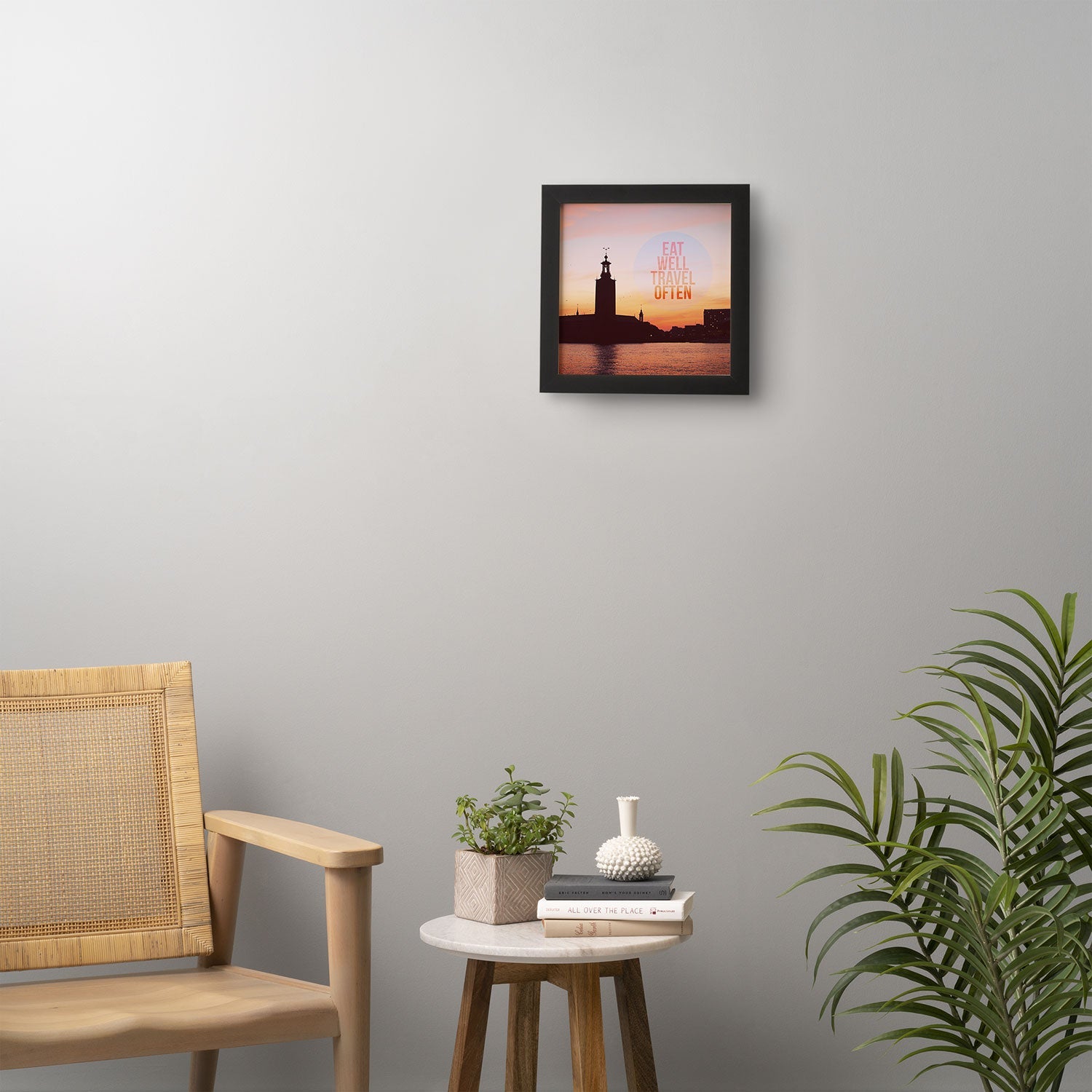 Happee Monkee Eat Well Travel Often Framed Wall Art