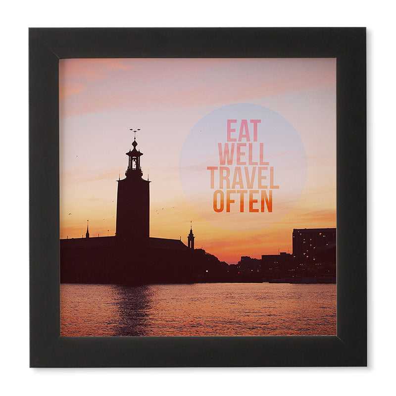 Happee Monkee Eat Well Travel Often Framed Wall Art