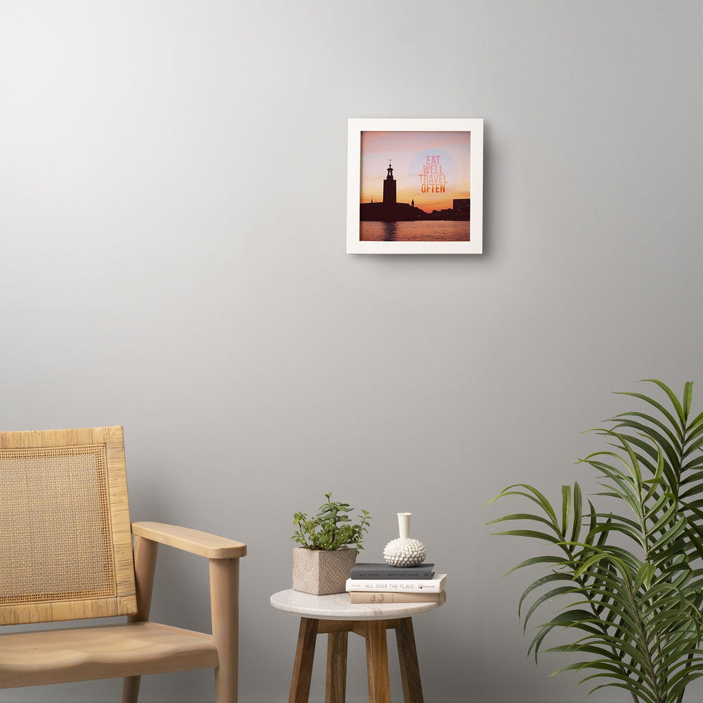 Happee Monkee Eat Well Travel Often Framed Wall Art