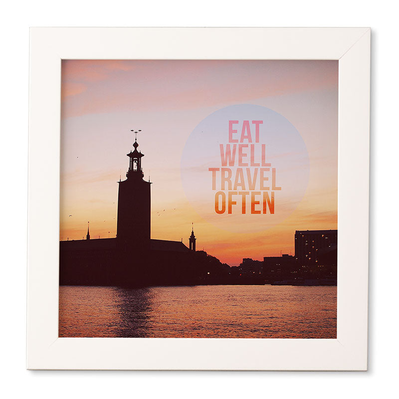 Happee Monkee Eat Well Travel Often Framed Wall Art