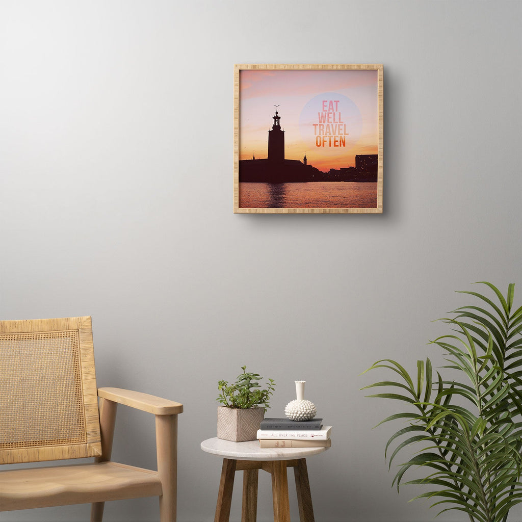 Happee Monkee Eat Well Travel Often Framed Wall Art