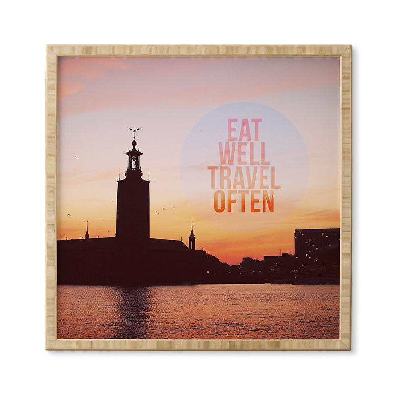 Happee Monkee Eat Well Travel Often Framed Wall Art
