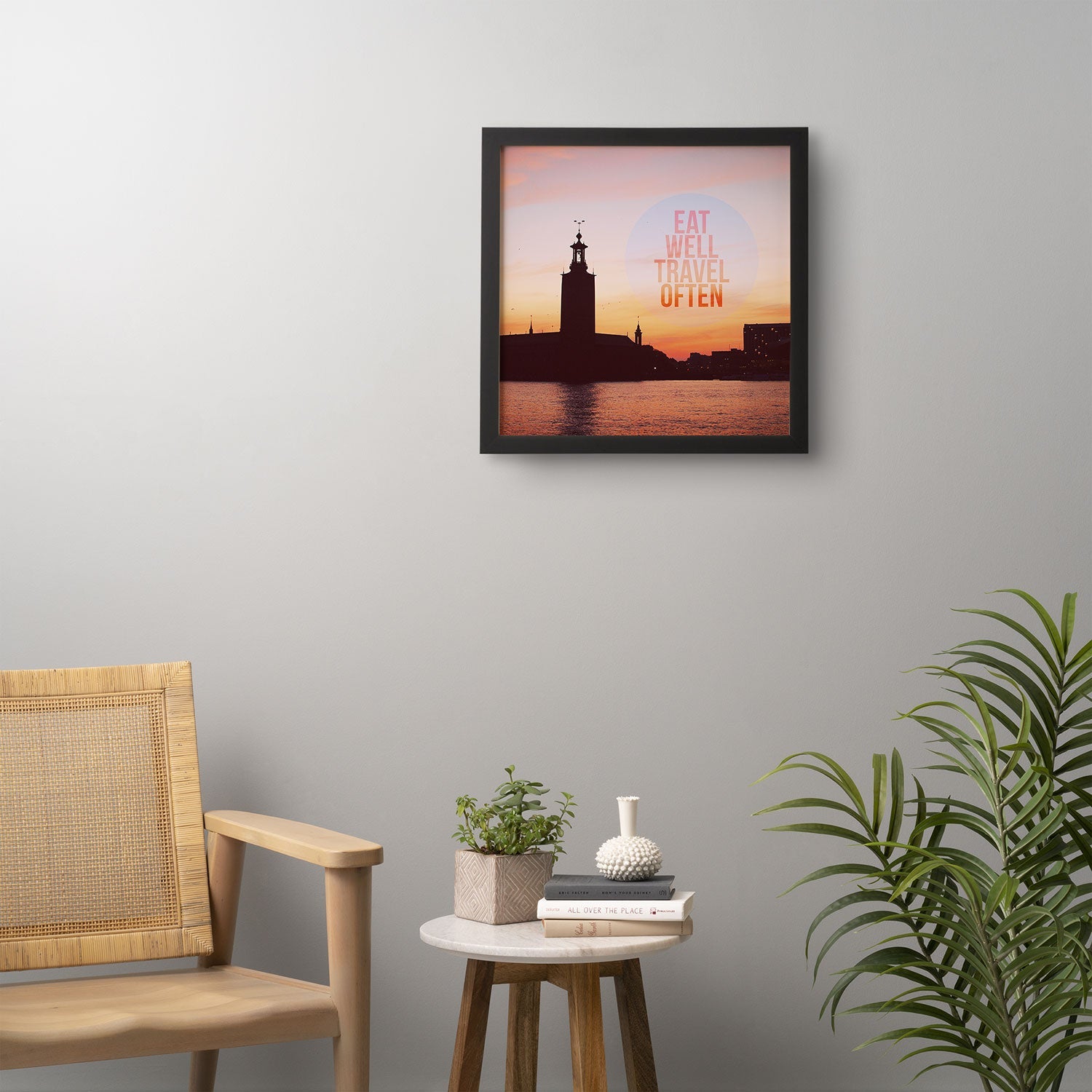 Happee Monkee Eat Well Travel Often Framed Wall Art