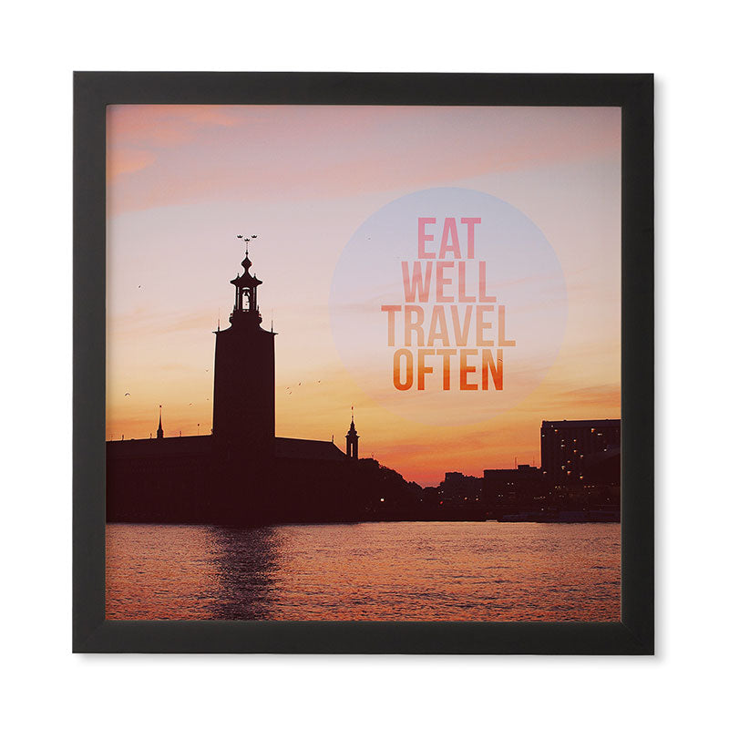 Happee Monkee Eat Well Travel Often Framed Wall Art