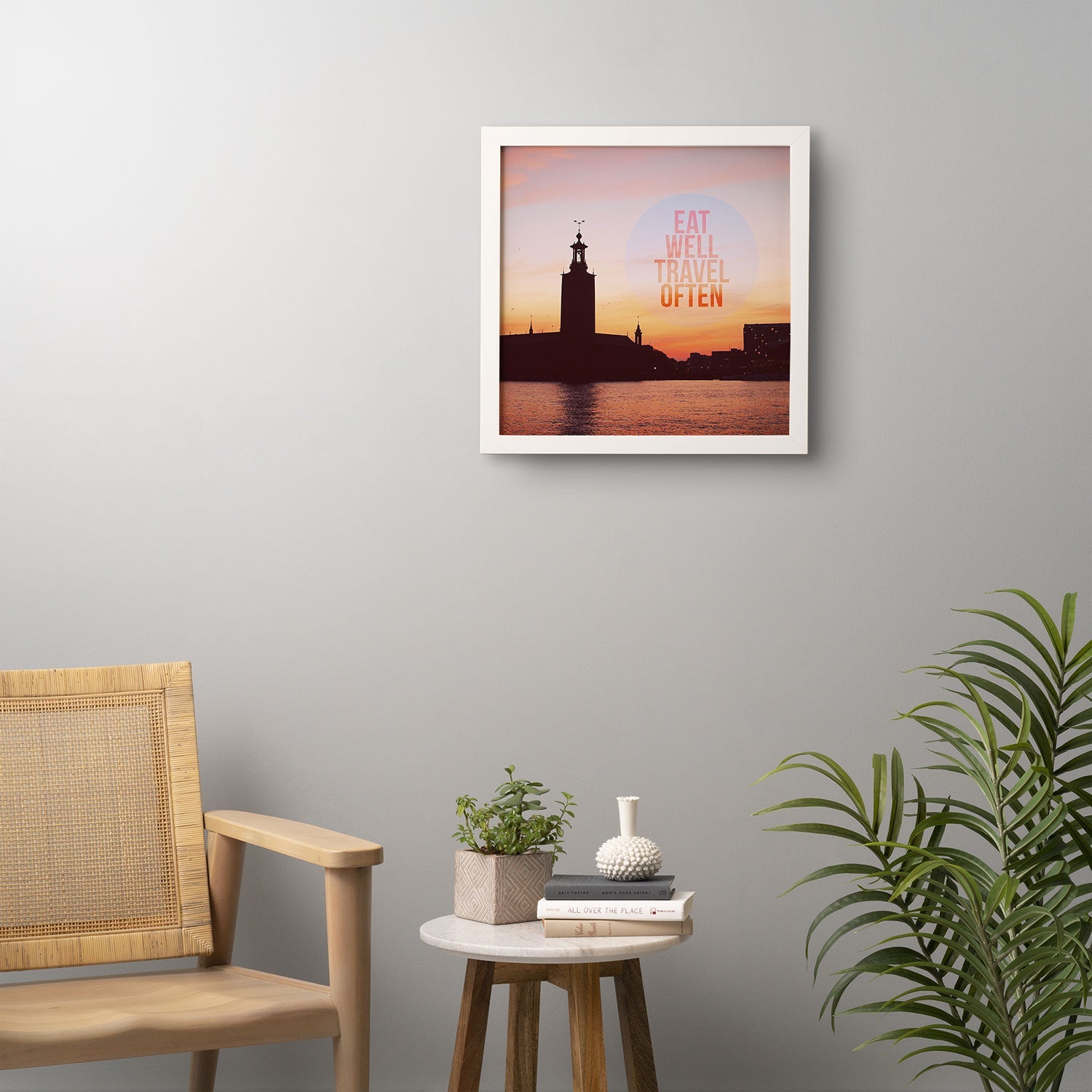 Happee Monkee Eat Well Travel Often Framed Wall Art