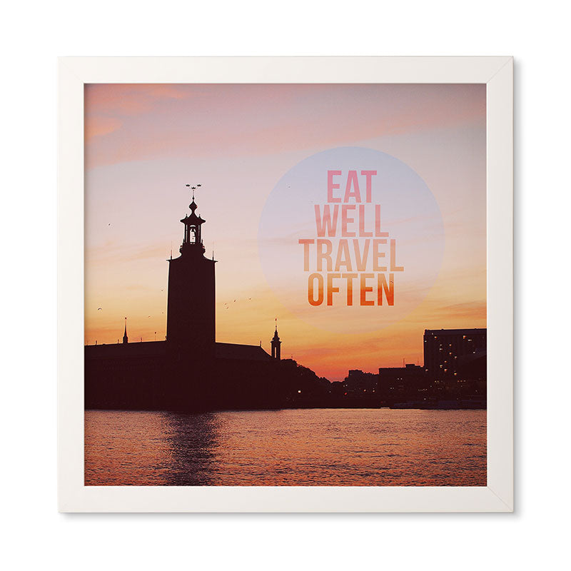 Happee Monkee Eat Well Travel Often Framed Wall Art