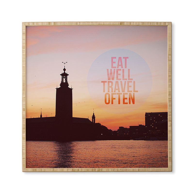 Happee Monkee Eat Well Travel Often Framed Wall Art