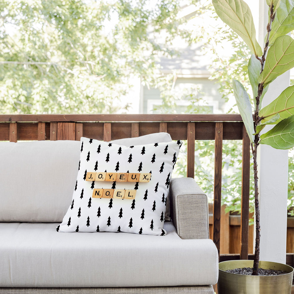 Happee Monkee Joyeux Noel Outdoor Throw Pillow