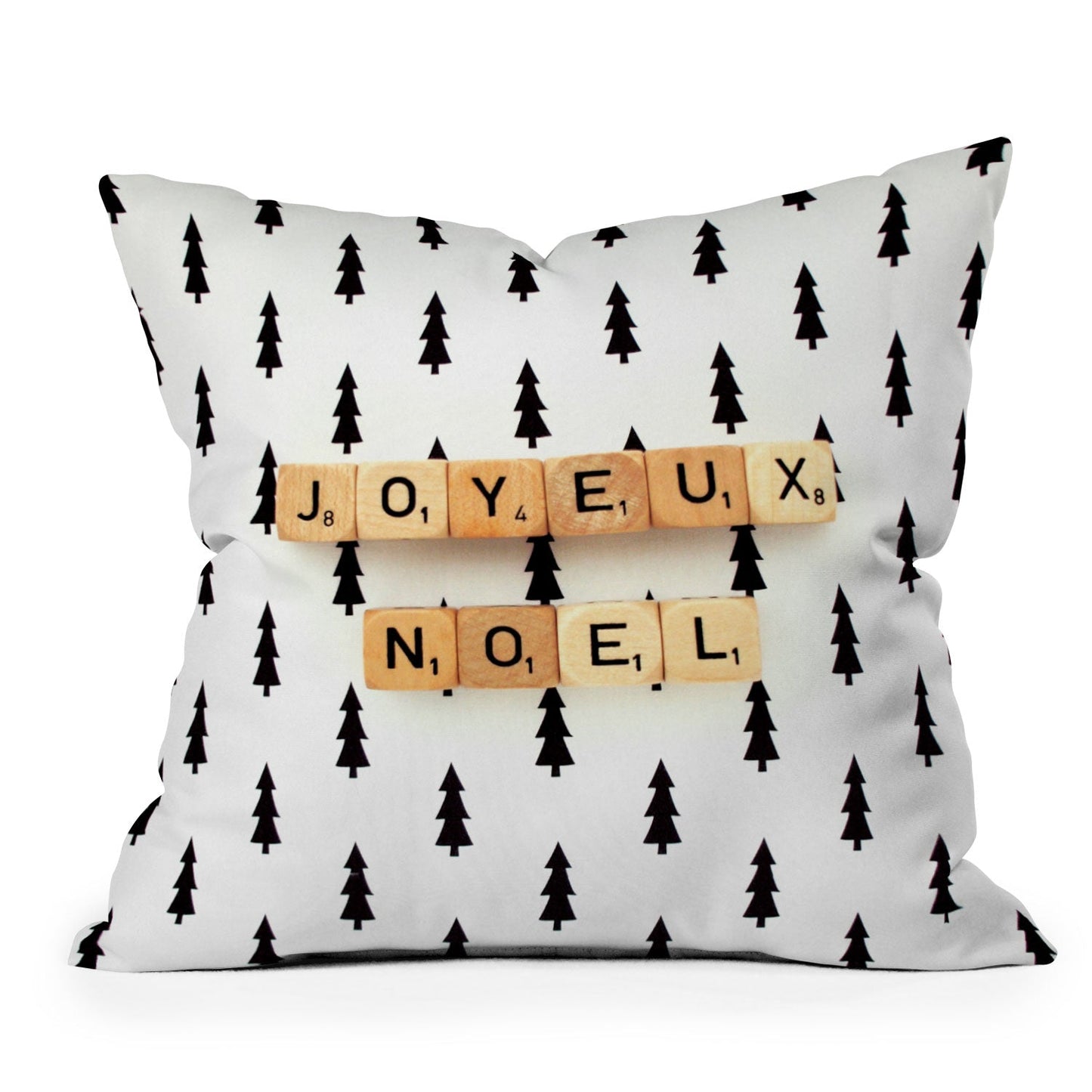 Happee Monkee Joyeux Noel Outdoor Throw Pillow