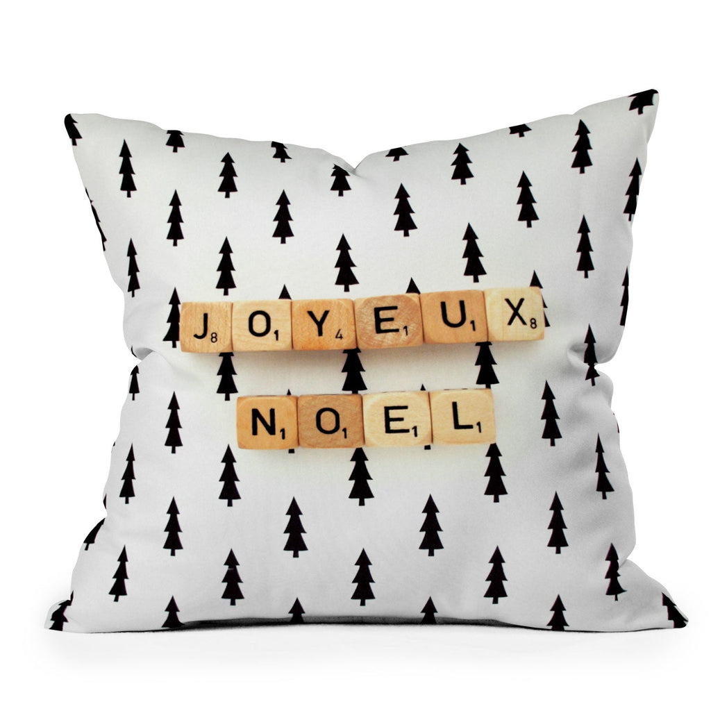 Happee Monkee Joyeux Noel Outdoor Throw Pillow