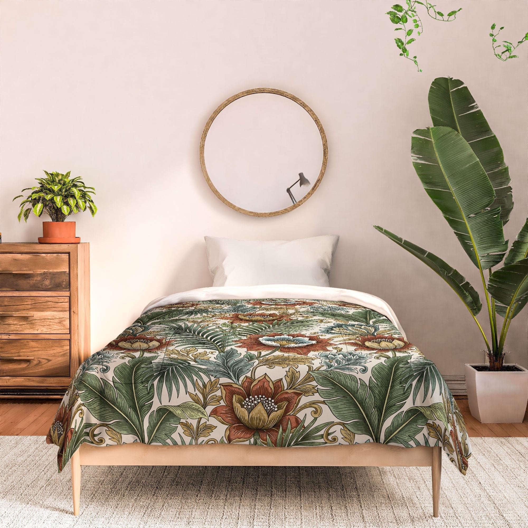 Marta Barragan Camarasa Retro Jungle Garden Comforter