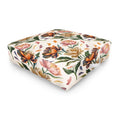 Marta Barragan Camarasa Hand Painted Peony Florals Outdoor Floor Cushion