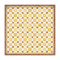 Ninola Design Everyday Artifact Checker Mosaic Tiles Geometry Yellow Square Tray