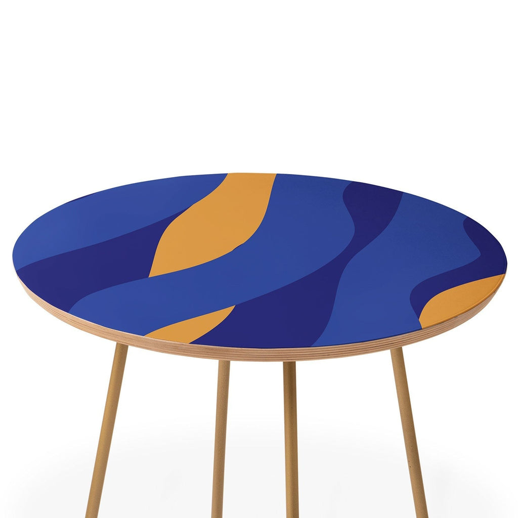 Camilla Foss Pebbles in Stream Round Side Table