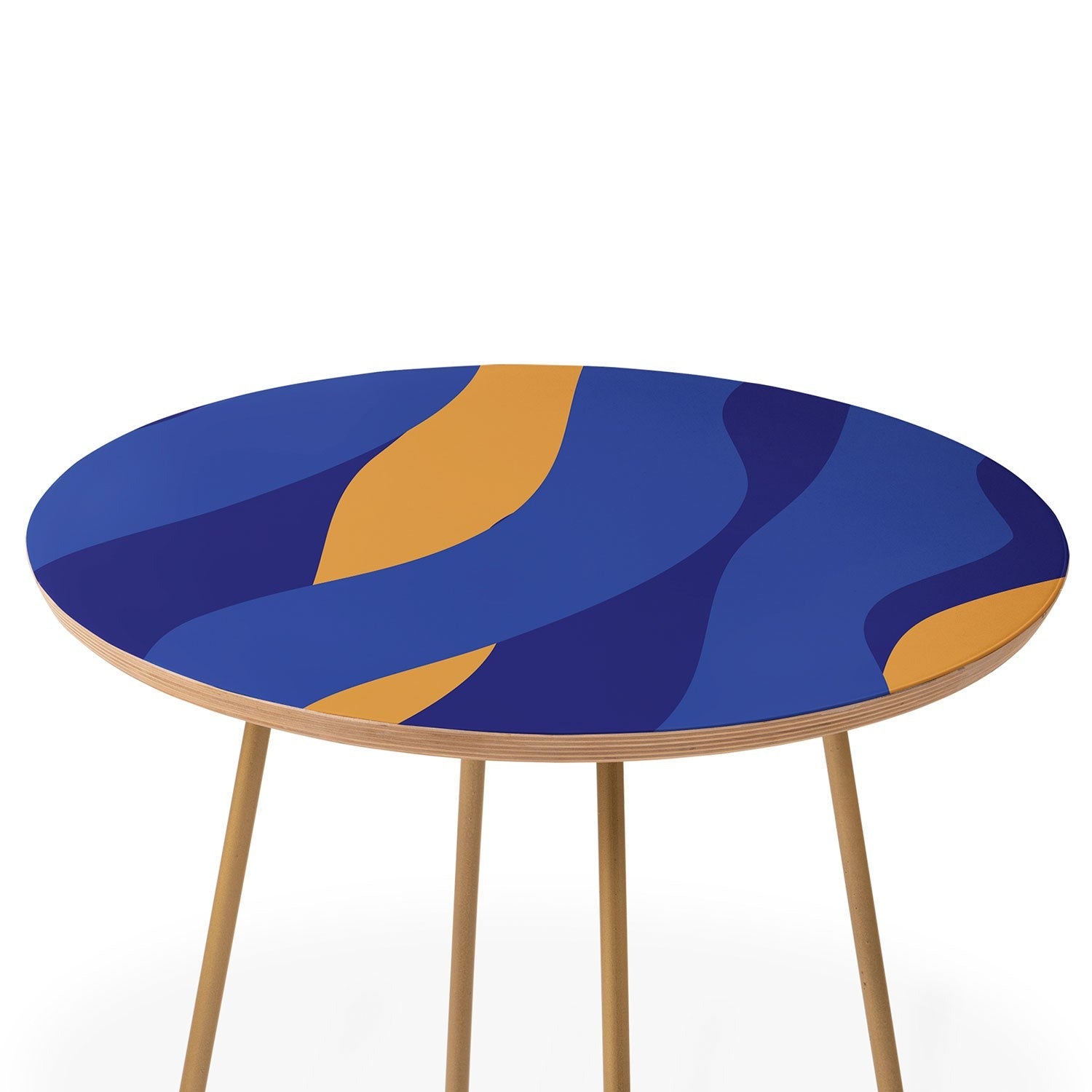 Camilla Foss Pebbles in Stream Round Side Table