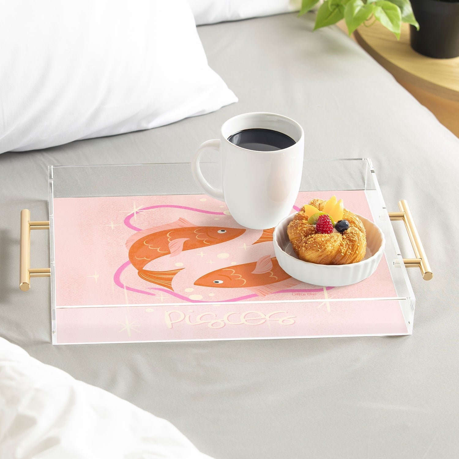 Little Om Zodiac Sign Pisces Acrylic Tray