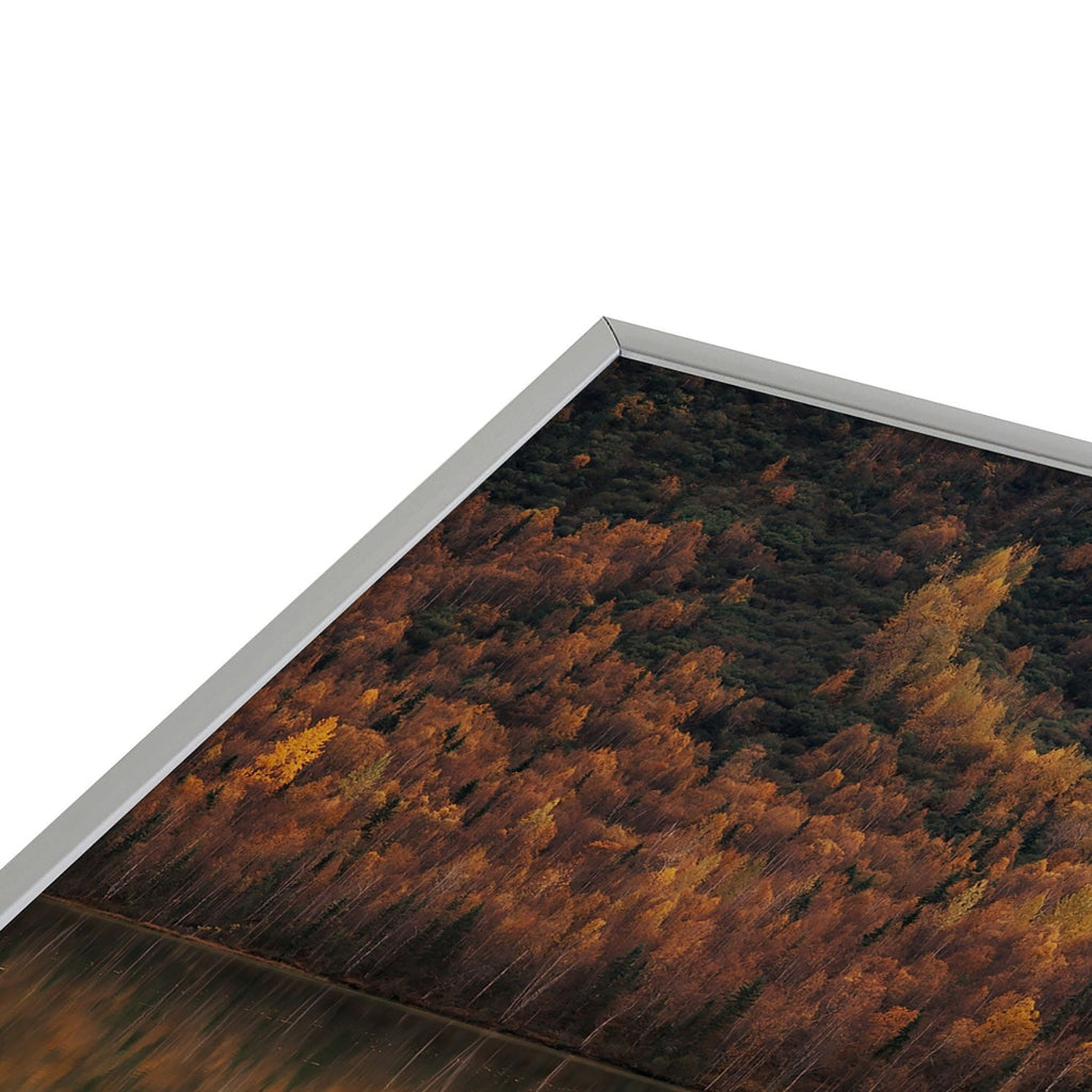 Hannah Kemp Fall Lake Square Metal Framed Art Print