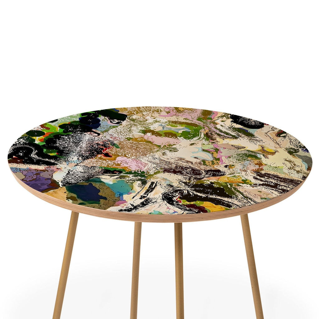 83 Oranges Echoes Beneath the Surface Round Side Table