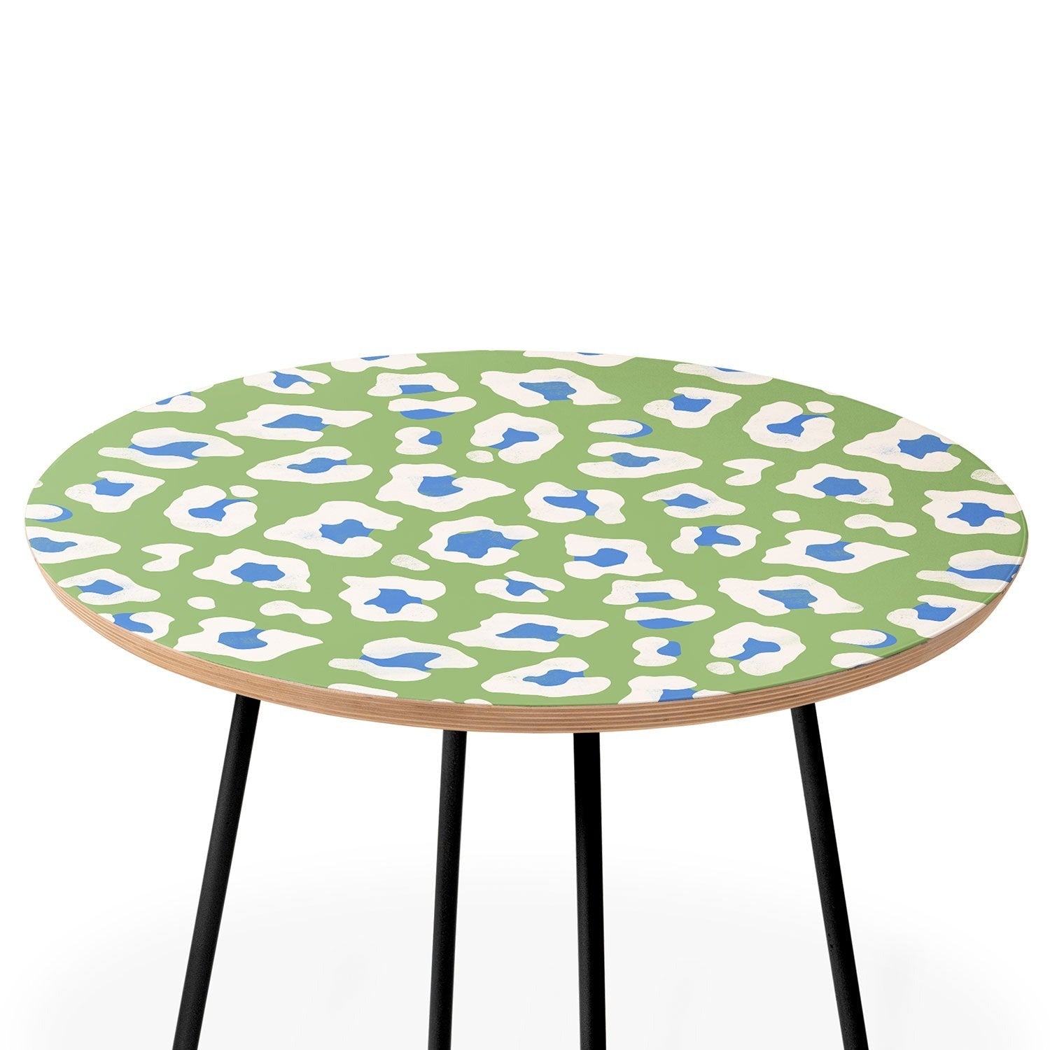 Avenie BR Cheetah Print Round Side Table