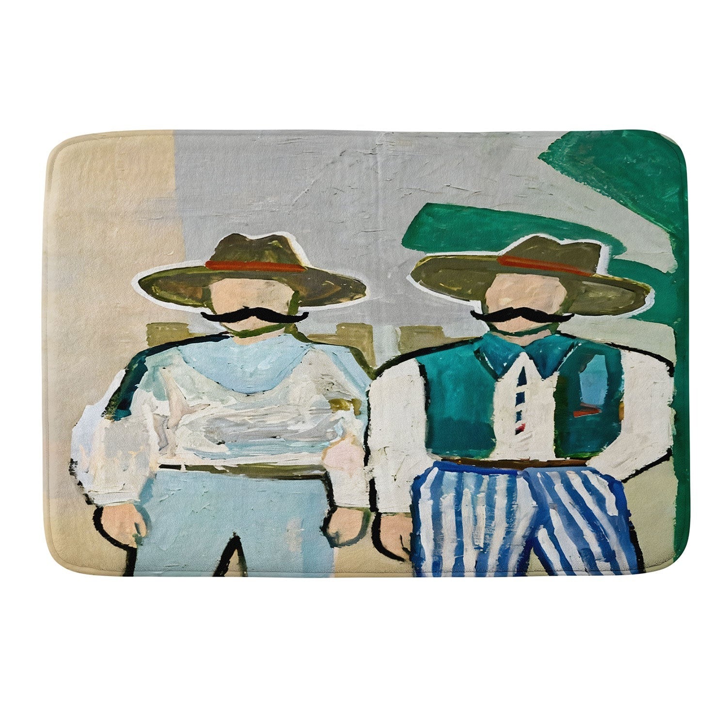 83 Oranges Side By Side Cowboy Edition Memory Foam Bath Mat