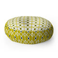 Heather Dutton Annika Diamond Citron Floor Pillow Round