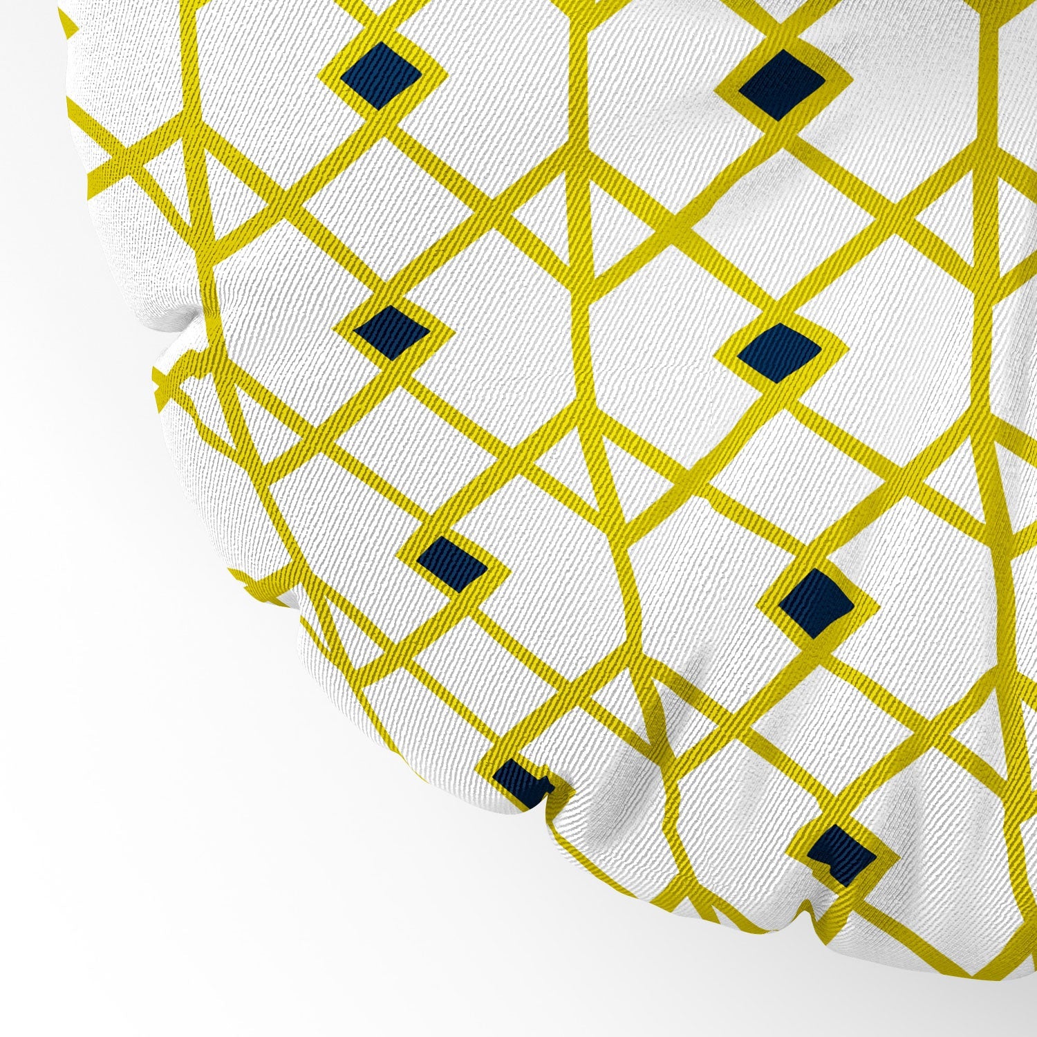 Heather Dutton Annika Diamond Citron Floor Pillow Round