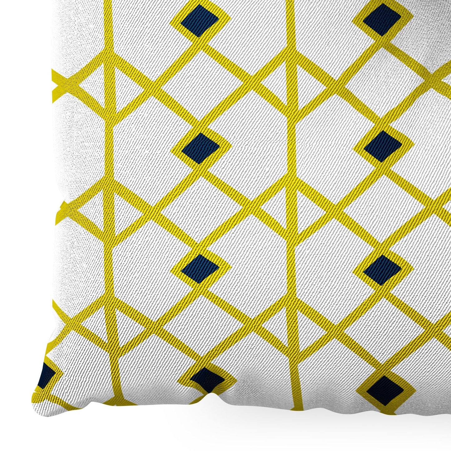 Heather Dutton Annika Diamond Citron Floor Pillow Square