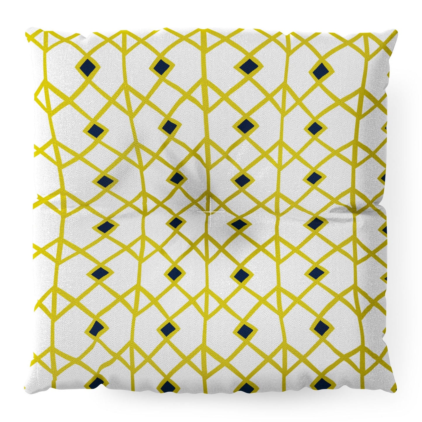 Heather Dutton Annika Diamond Citron Floor Pillow Square