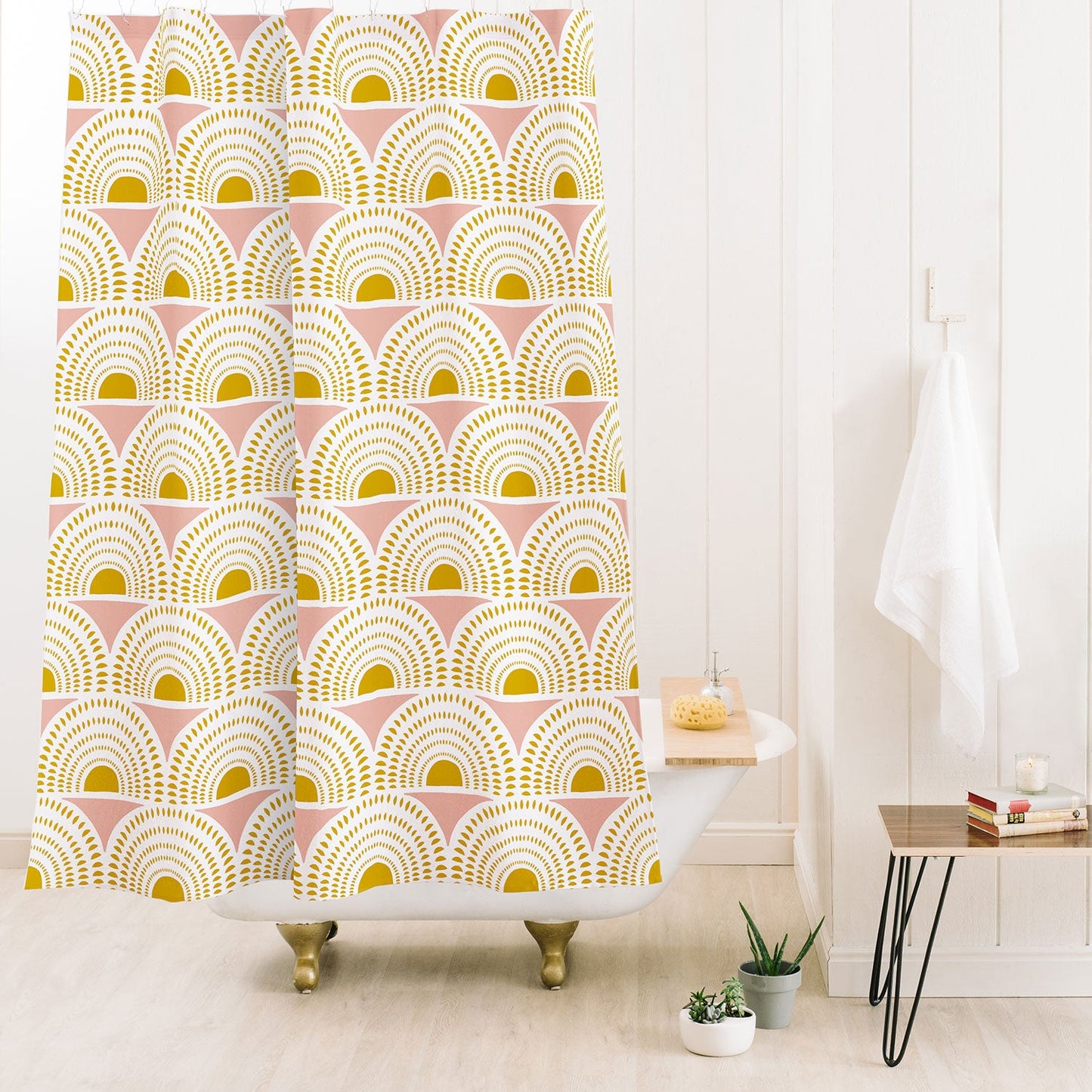 Heather Dutton Aurora Blush Shower Curtain