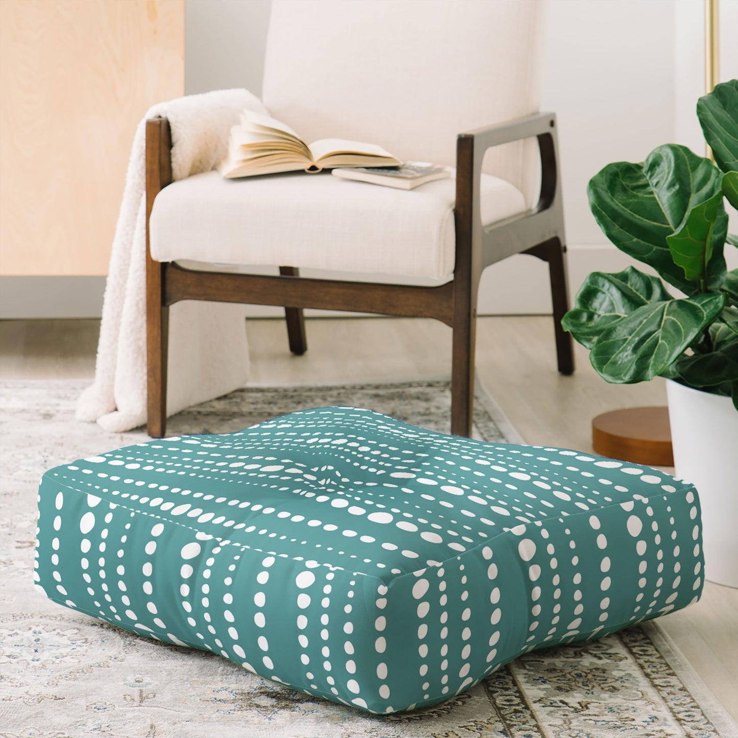 Heather Dutton Bestrewn Lagoon Floor Pillow Square