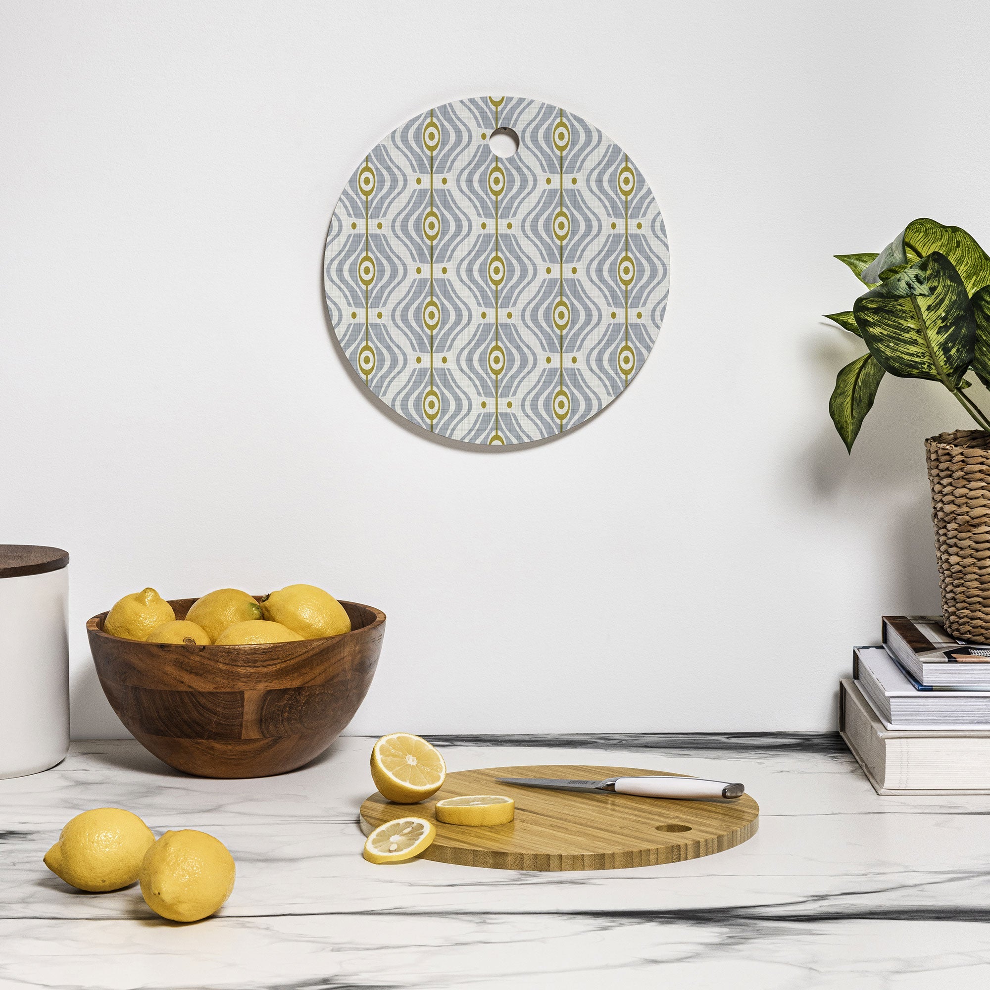 Heather Dutton Bungalow Grey Cutting Board Round