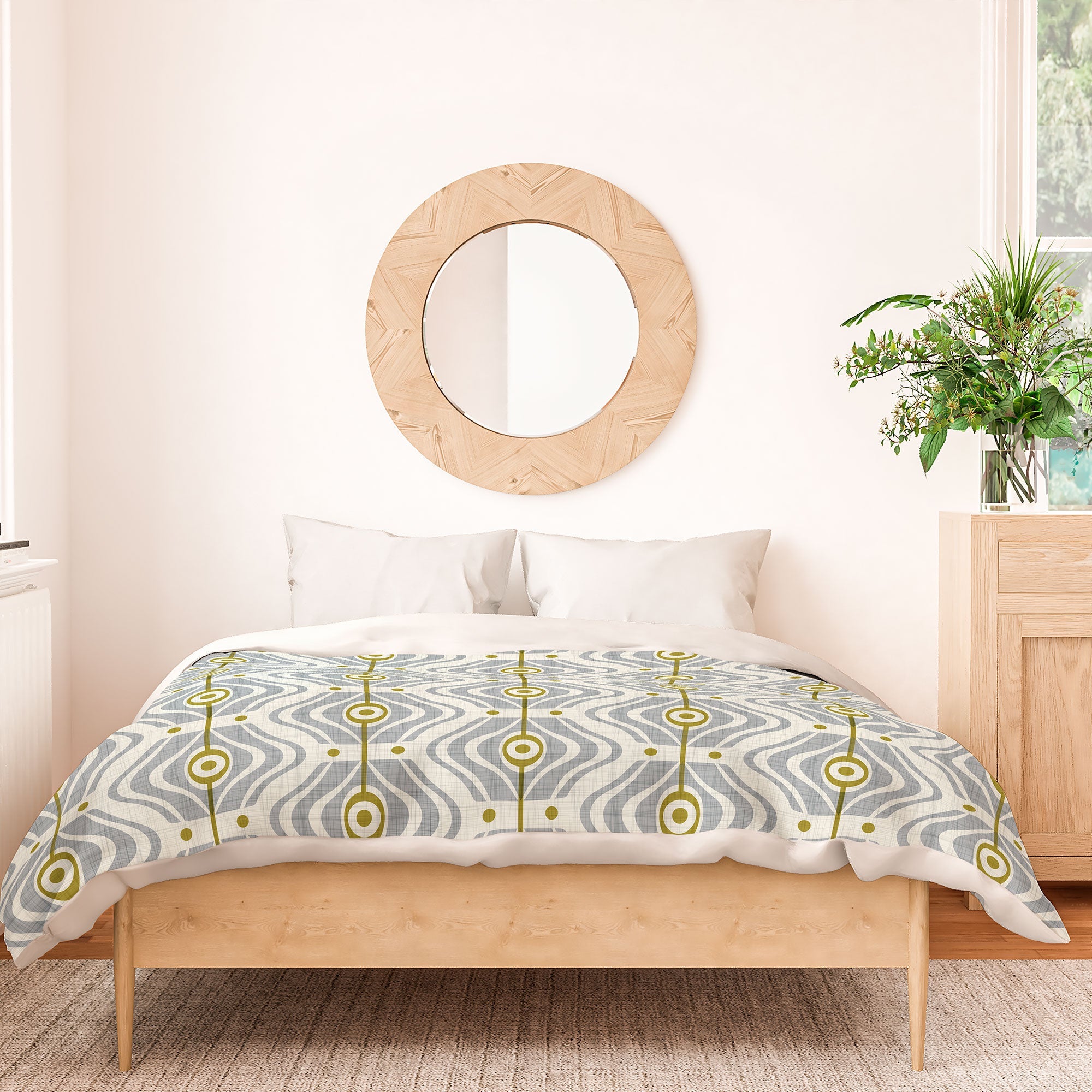 Heather Dutton Bungalow Grey Duvet Cover