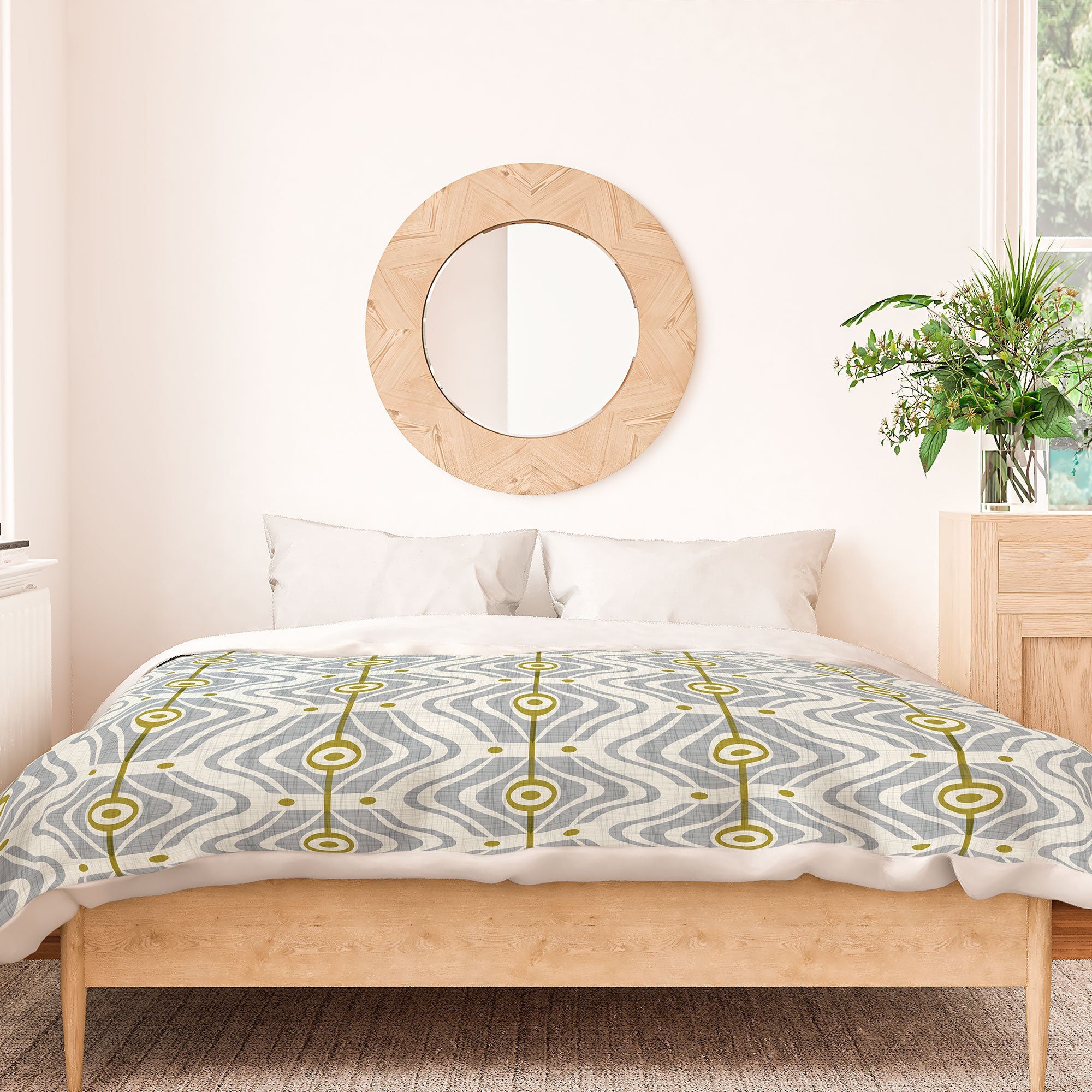 Heather Dutton Bungalow Grey Duvet Cover