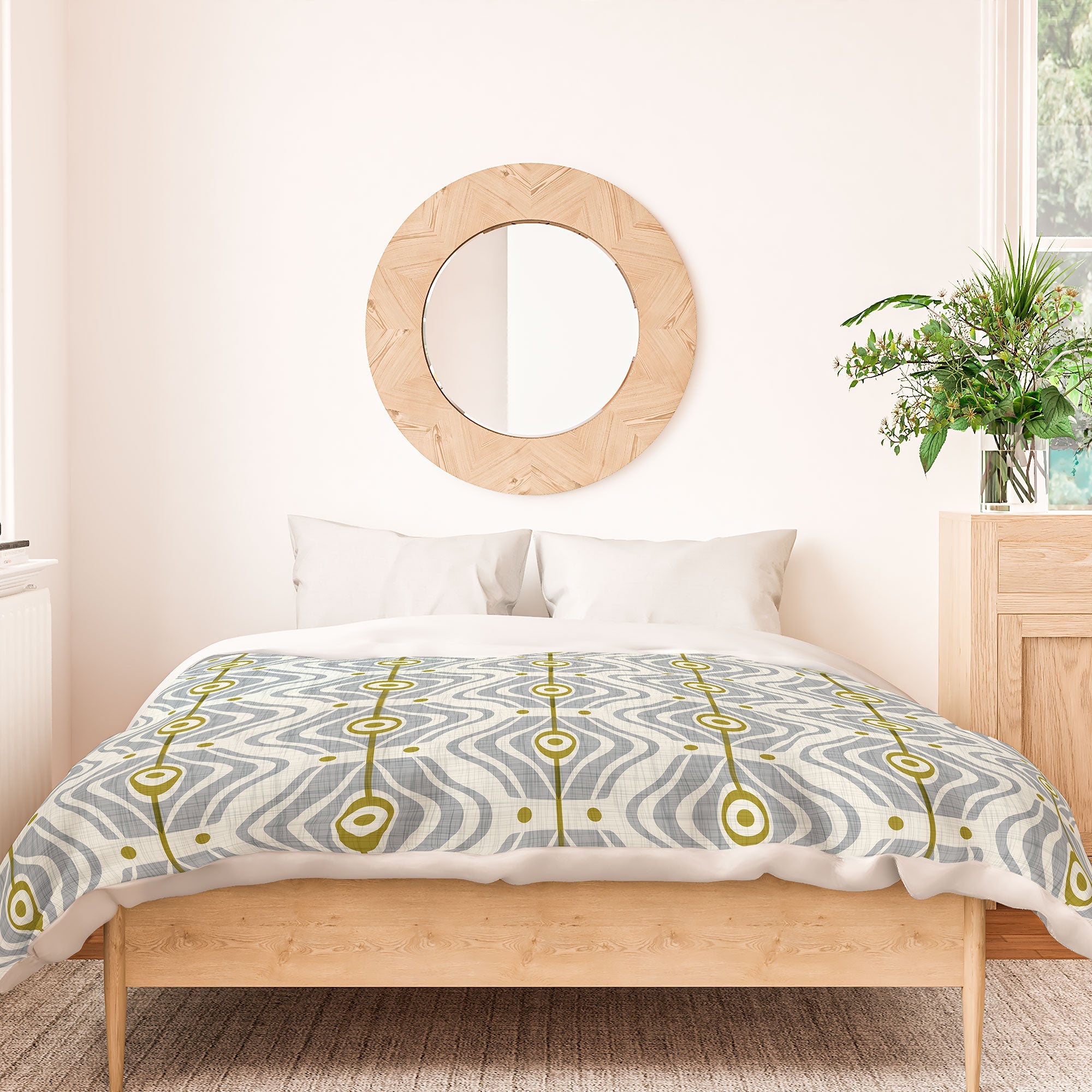 Heather Dutton Bungalow Grey Duvet Cover