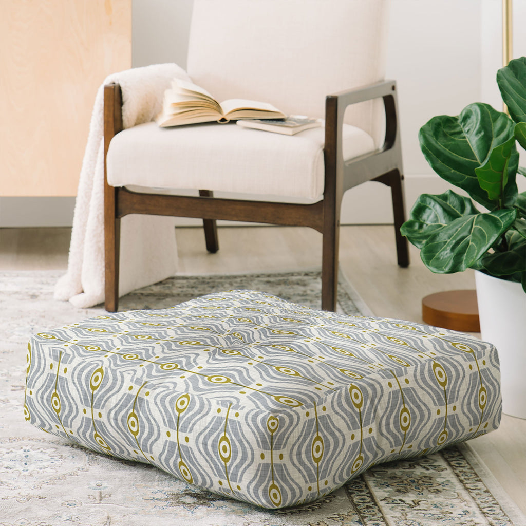 Heather Dutton Bungalow Grey Floor Pillow Square