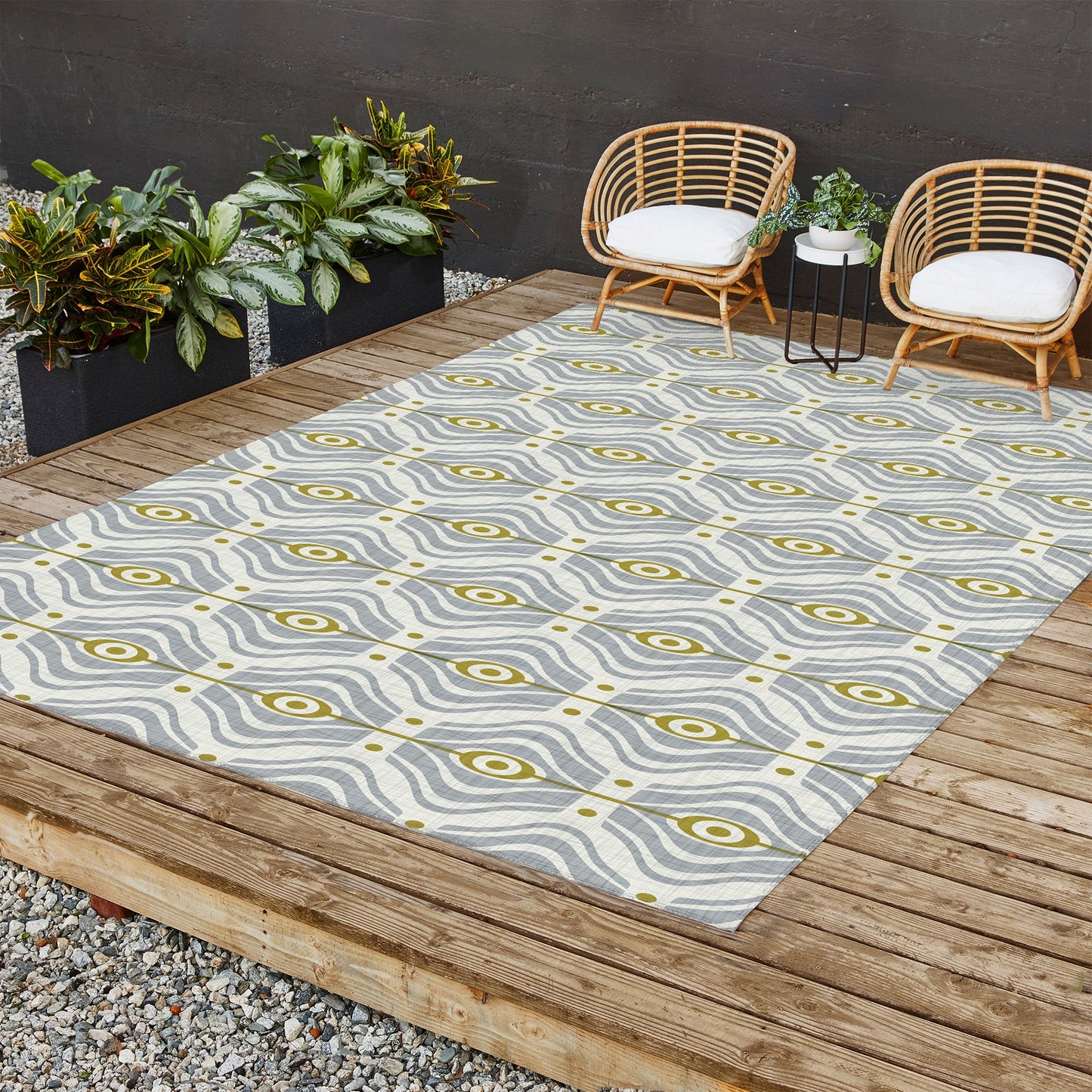 Heather Dutton Bungalow Grey Outdoor Rug