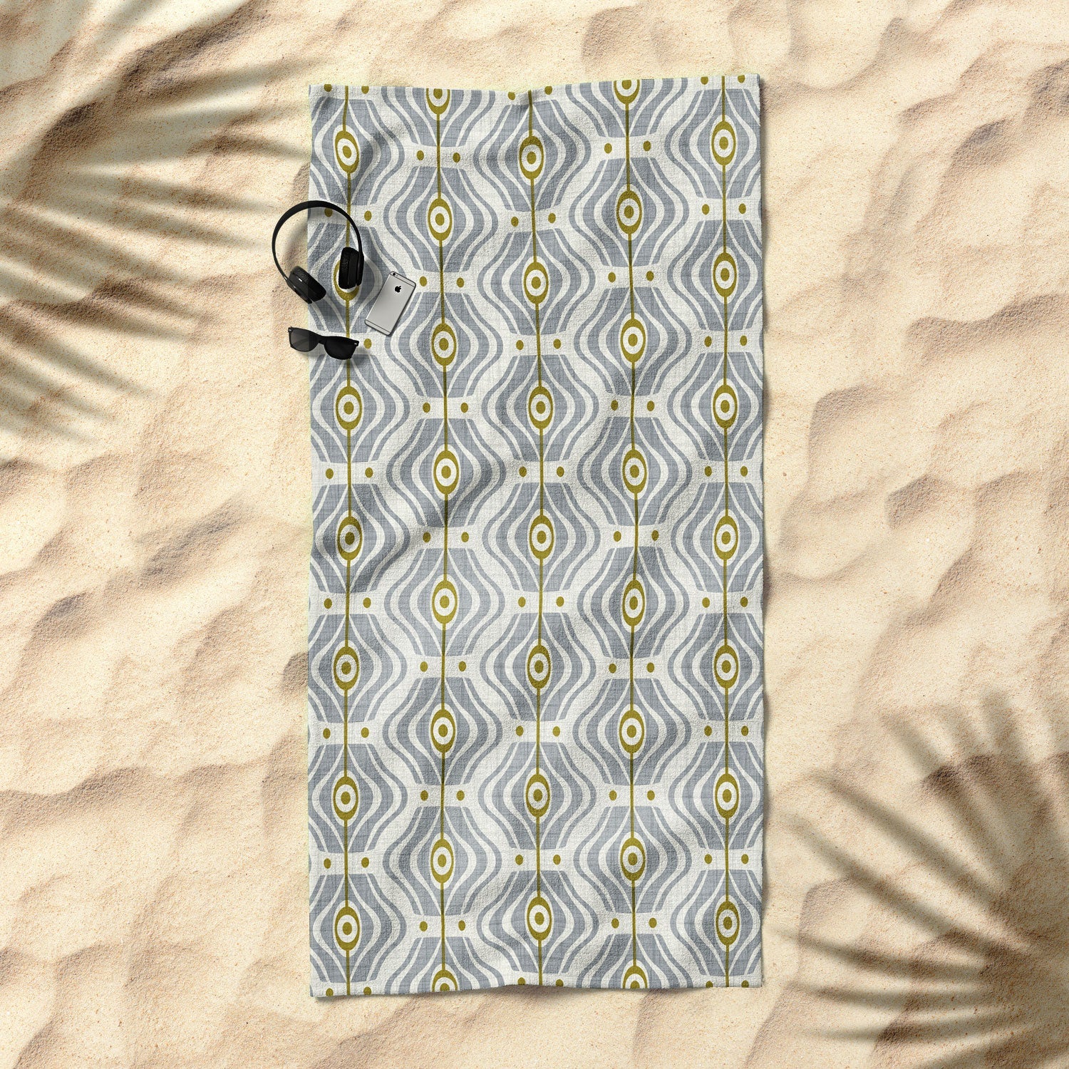 Heather Dutton Bungalow Grey Beach Towel