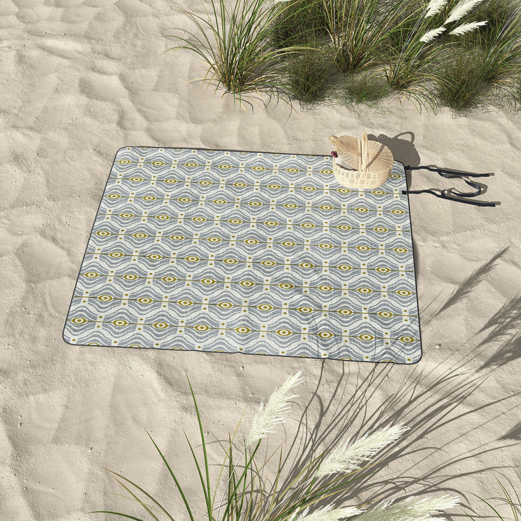 Heather Dutton Bungalow Grey Picnic Blanket