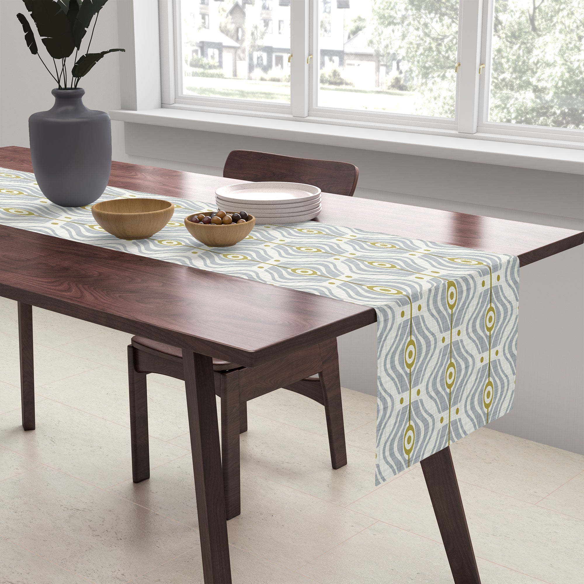 Heather Dutton Bungalow Grey Table Runner