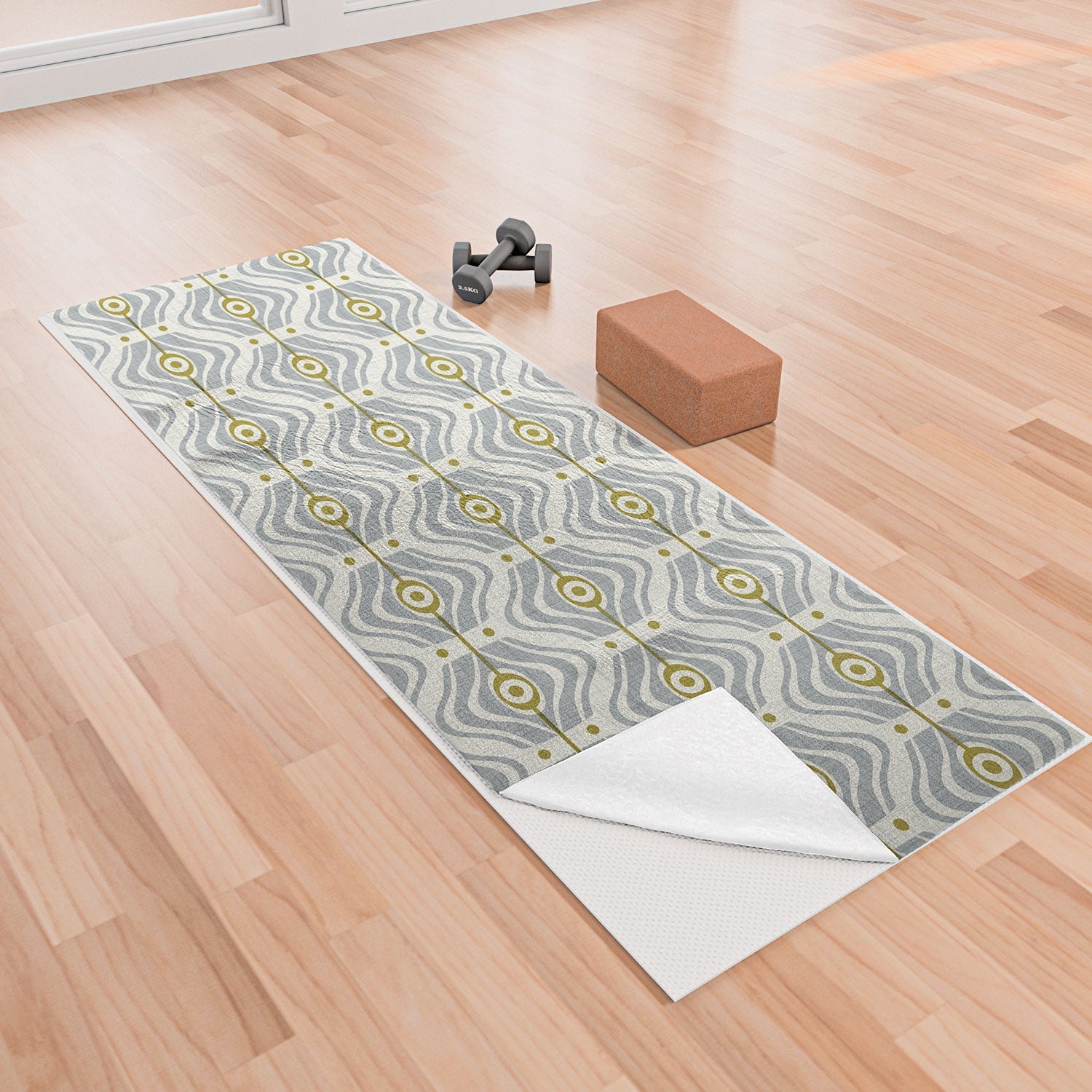 Heather Dutton Bungalow Grey Yoga Towel
